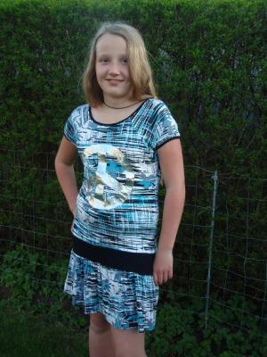 patterned dress with peace