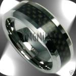 Herrering Tungsten m. sort carbon
