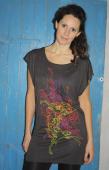 black t-shirt with print