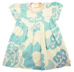 CLOVER - mint patterned dress with silver - drappa dot