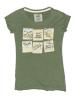 støvet grøn t-shirt med print - LCKR