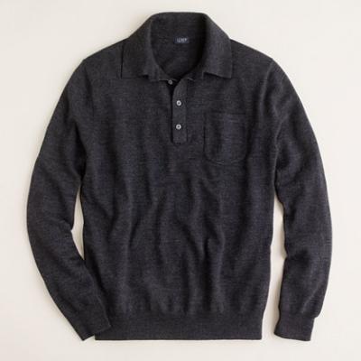 Mens Merino Polo Sweater
